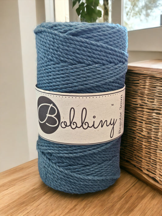 Solid Peacock Blue Macrame