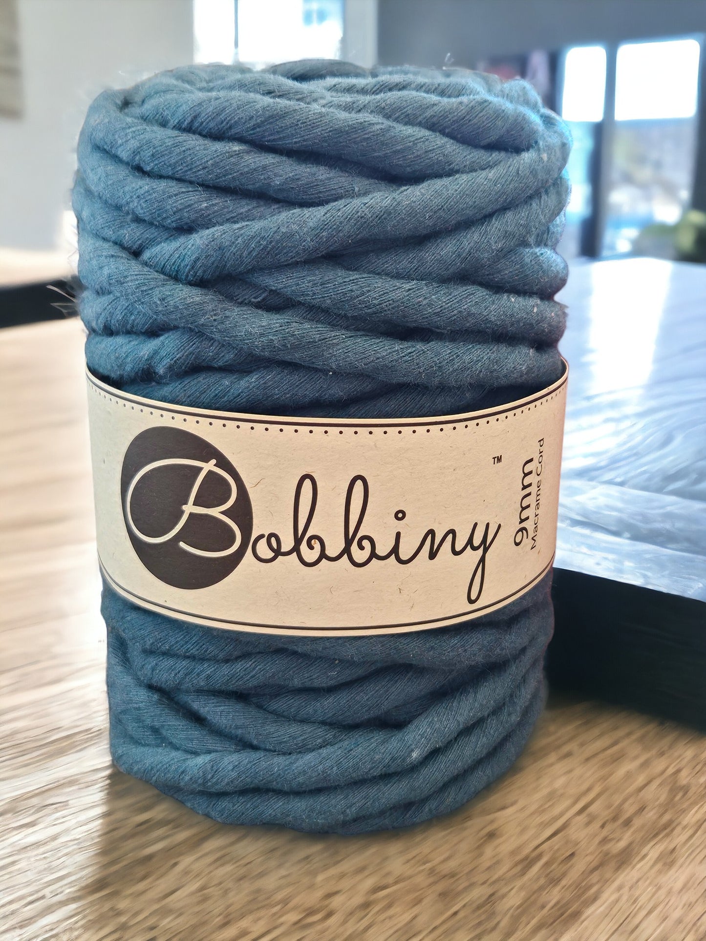 Solid Peacock Blue Macrame