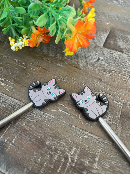 Knitting Needle End Stoppers (Pairs of Cats)