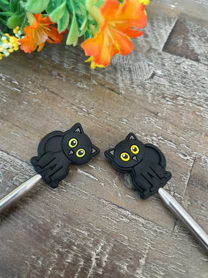 Knitting Needle End Stoppers (Pairs of Cats)