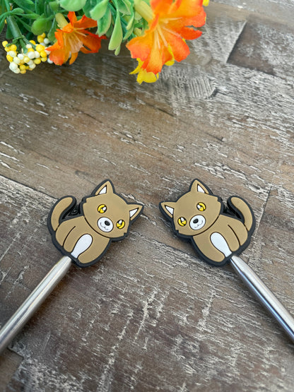 Knitting Needle End Stoppers (Pairs of Cats)