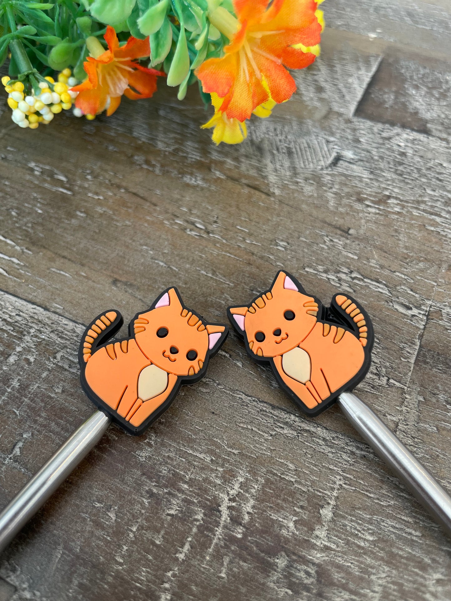 Knitting Needle End Stoppers (Pairs of Cats)