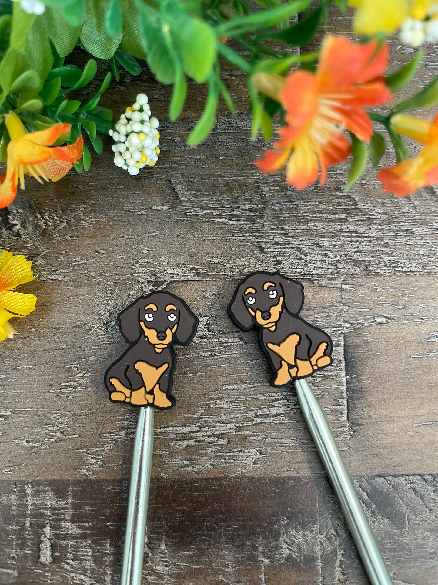 Knitting Needle End Stoppers (Pairs of Dogs)