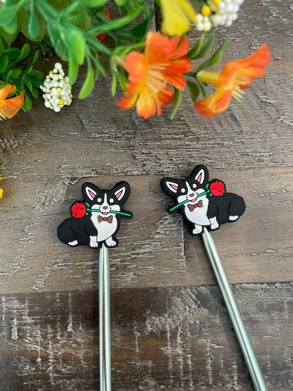 Knitting Needle End Stoppers (Pairs of Dogs)